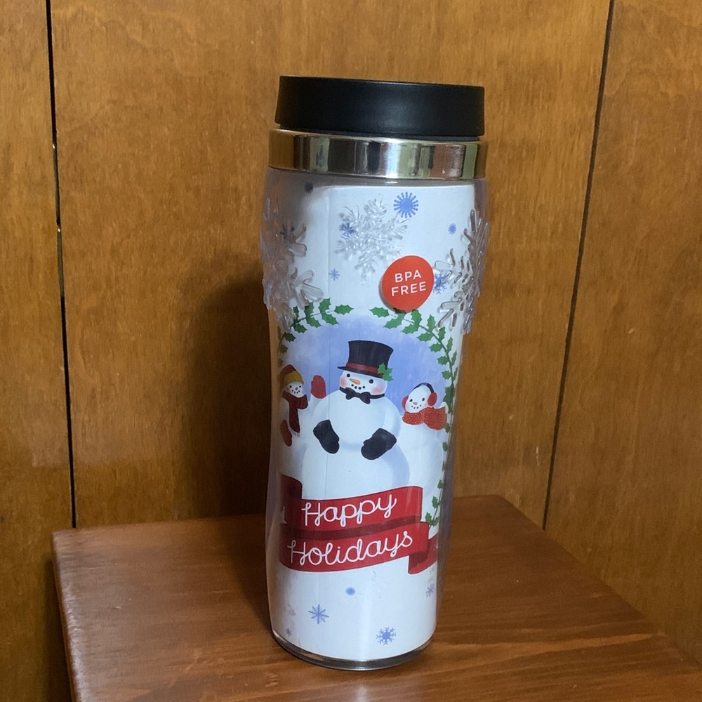 Kohl's ~ Snowman ⛄️ Thermal Travel Mug. 🆕 BPA Free